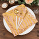 Rose Gold Wave Embroidered Sequin Mesh Dinner Napkin, Reusable Decorative Napkin