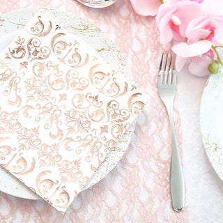 Add Glamour to Your Tablescape with Rose Gold Dinner Napkins