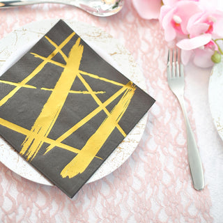 Add Glamour to Your Tablescape with Black Paper Dinner Napkins