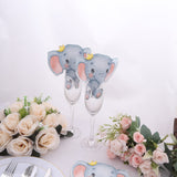 20 Pack Elephant Shaped Birthday Party Paper Cocktail Napkins, Disposable Baby Shower