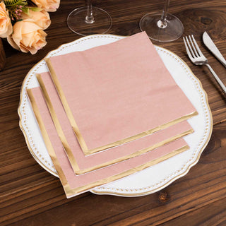 Stylish and Chic Gold Foil Edge Napkins
