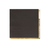 50 Pack 2 Ply Soft Black With Gold Foil Edge Dinner Paper Napkins, Wedding Cocktail#whtbkgd