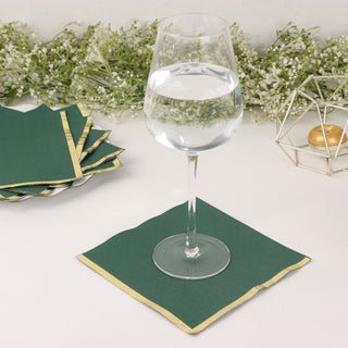 Elevate Your Event with Hunter Emerald Green Cocktail Napkins
