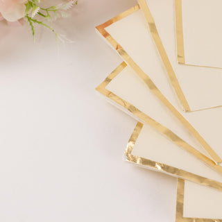 Ivory Gold Cocktail Napkins for Any Occasion