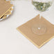 50 Pack Soft Natural 2 Ply Disposable Cocktail Napkins with Gold Foil Edge Disposable Paper Beverage