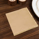 50 Pack Soft Natural 2 Ply Disposable Cocktail Napkins with Gold Foil Edge Disposable Paper Beverage