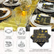 20 Pack Black Gold Happy Birthday Paper Cocktail Napkins With Foil Print, Soft 2-Ply Disposable
