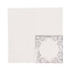 20 Pack White 3 Ply Premium Paper Cocktail Napkins with Silver Foil Lace Soft European Style Wedding