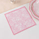 25 Pack Pink Disposable Beverage Napkins with Vintage Floral Print