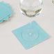 50 Pack 5"x5" Blue Soft 2-Ply Disposable Cocktail Napkins, Paper Beverage Napkins