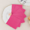 50 Pack | 5x5inch Fuchsia Soft 2-Ply Disposable Cocktail Napkins