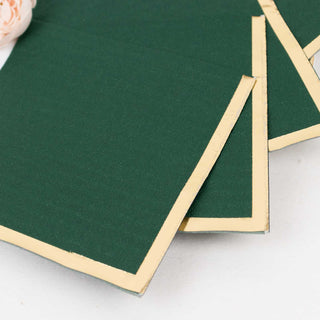 <strong>Soft 2 Ply Emerald Green Disposable Beverage Napkins</strong>