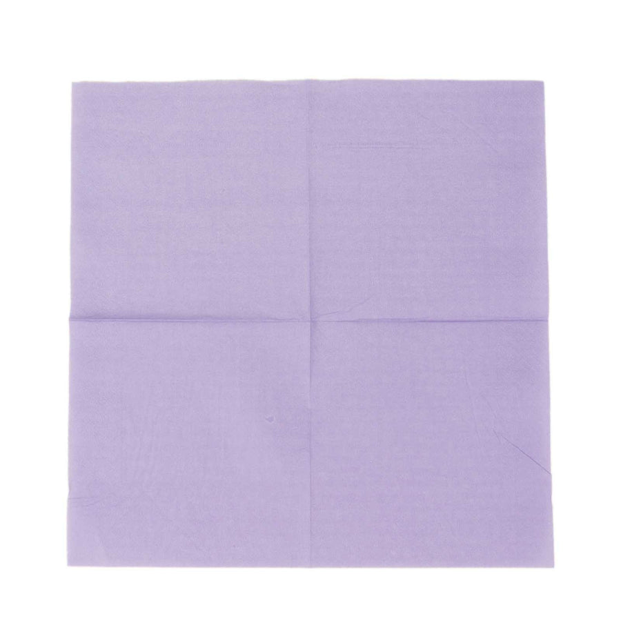 50 Pack Lavender Lilac Soft 2-Ply Disposable Cocktail Napkins, Paper Beverage Napkins 18 GSM - 5inch