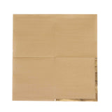 50 Pack Natural Disposable Cocktail Napkins with Gold Foil Edge#whtbkgd