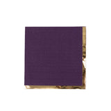 50 Pack Purple Disposable Cocktail Napkins with Gold Foil Edge
