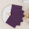 50 Pack | 5x5inch Purple Soft 2-Ply Disposable Cocktail Napkins