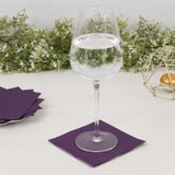Purple Soft 2-Ply Disposable Cocktail Napkins for Every Occasion
