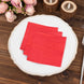 50 Pack Red Soft 2-Ply Disposable Cocktail Napkins, Paper Beverage Napkins 18 GSM - 5inch
