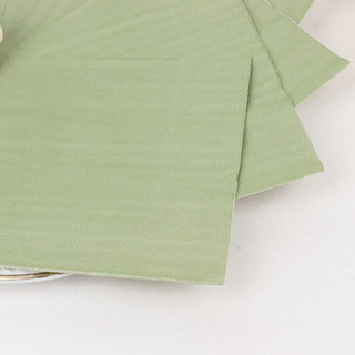 Versatile and Practical Sage Green Paper Napkins