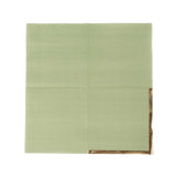 50 Pack Sage Green Disposable Cocktail Napkins with Gold Foil Edge#whtbkgd