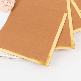 <strong>2 Ply Terracotta Disposable Cocktail Napkins </strong>