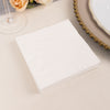 50 Pack | 5x5inch White Soft 2-Ply Disposable Cocktail Napkins, Paper Beverage Napkins - 18 GSM
