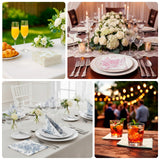 50 Pack Pink 2-Ply Paper Beverage Napkins in Matte Pink White French Toile Floral Pattern