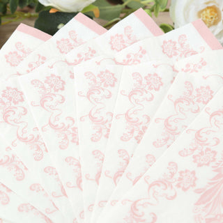 <span style="background-color:transparent;color:#000000;">Practicality Meets Elegance With White Pink Paper Napkins</span>