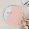 Blush Rose Gold Soft Linen-Feel Airlaid Paper Cocktail Napkins, Highly Absorbent Disposable
