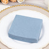 20 Pack | Dusty Blue Soft Linen-Feel Airlaid Paper Cocktail Napkins, Highly Absorbent Disposable
