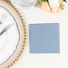 20 Pack | Dusty Blue Soft Linen-Feel Airlaid Paper Cocktail Napkins, Highly Absorbent Disposable