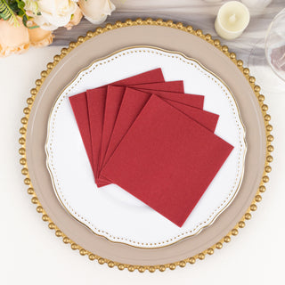 Elevate Your Event with Burgundy Cocktail Napkins