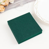 20 Pack | Hunter Emerald Green Soft Linen-Feel Airlaid Paper Cocktail Napkins, Absorbent Disposable