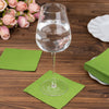 20 Pack | Olive Green Soft Linen-Feel Airlaid Paper Cocktail Napkins, Highly Absorbent Disposable