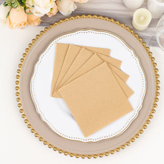 Elevate Your Event with Natural Soft Linen-Feel Airlaid Paper Cocktail Napkins
