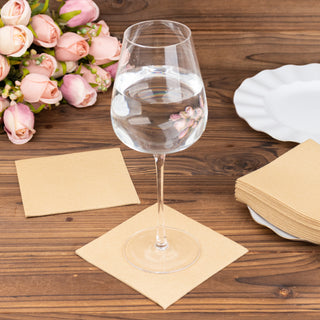 Natural Soft Linen-Feel Airlaid Paper Cocktail Napkins for Every Occasion