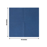 20 Pack | Navy Blue Soft Linen-Feel Airlaid Paper Cocktail Napkins, Highly Absorbent Disposable