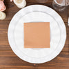 20 Pack | Terracotta Soft Linen-Feel Airlaid Paper Cocktail Napkins, Highly Absorbent Disposable