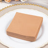20 Pack | Terracotta Soft Linen-Feel Airlaid Paper Cocktail Napkins, Highly Absorbent Disposable