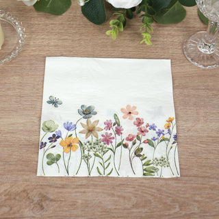 <span style="background-color:rgb(255,255,255);color:rgb(29,31,37);">Exquisite White Wildflower Butterfly Paper Cocktail Napkins</span>