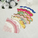 48 Pack Vintage Floral Round Paper Beverage Napkins with Scalloped Edges, Mixed Design 