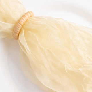 Crafted to Perfection: The Artistry of Champagne Sheer Wedding Napkins