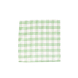 5 Pack White Sage Green Buffalo Plaid Cloth Dinner Napkins, Gingham Style#whtbkgd