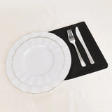 5 Pack Black Cotton Blend Cloth Napkins, Washable Reusable Table Dinner Napkins