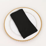 5 Pack Black Cotton Blend Cloth Napkins, Washable Reusable Table Dinner Napkins