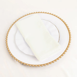 <h3 style="margin-left:0px;"><strong>Enduring Sophistication with Ivory Cotton Blend Napkins</strong>