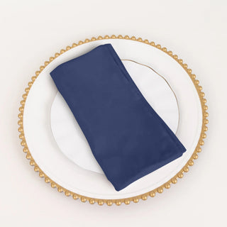 <h3 style="margin-left:0px;"><strong>Enduring Sophistication with Navy Blue Cotton Blend Napkins</strong>