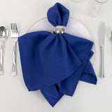 5 Pack Royal Blue Cotton Blend Cloth Napkins, Washable Reusable Table Dinner Napkins - 20"x20"