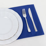 5 Pack Royal Blue Cotton Blend Cloth Napkins, Washable Reusable Table Dinner Napkins - 20"x20"