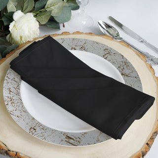 Black Commercial Grade 100% Cotton Cloth Dinner Napkins